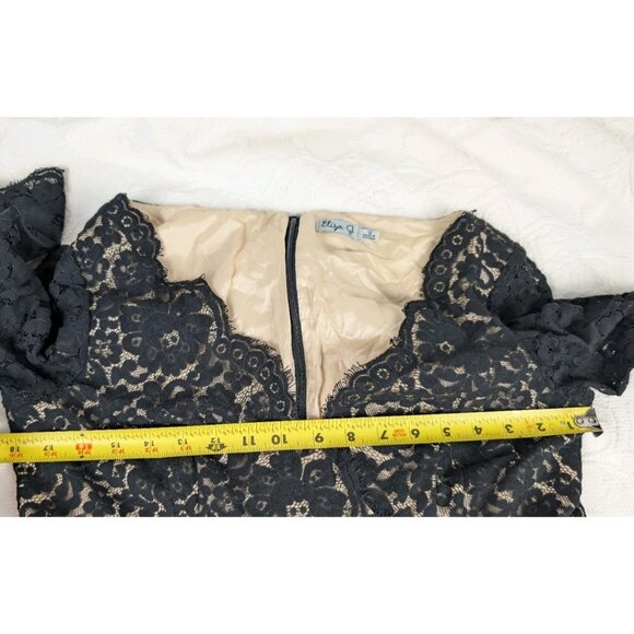 Eliza J women's Dress Size 12 Cris Cross Lace Top Fit & Flare Formal cocktail - Picture 10 of 16